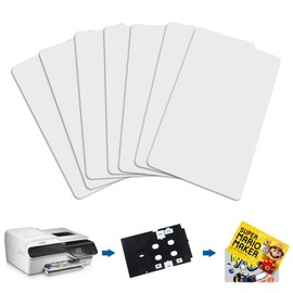 Timeskey NFC Tags 100 x Inkjet PVC NFC Cards NTAG215 NFC Card Printable Compatible with Epson & Canon Inkjet Printer, CR80 30 MIL, Waterproof and Double-Sided Printing, Compatible with Amiibo and
