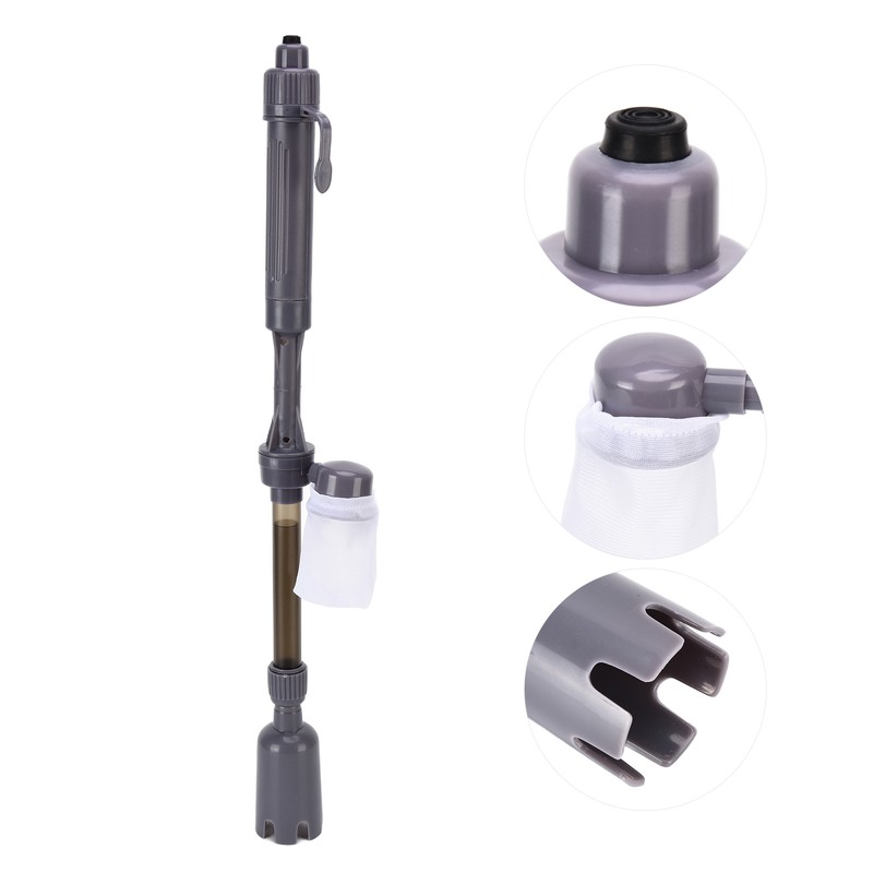 Electric Fish Tank Vacuum Cleaner Telescopic Multipurpose Aquarium Gravel Sand