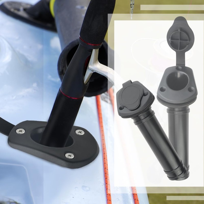 WMYCONGCONG 2 PCS Plastic Flush Mount Fishing Boat Rod Holder
