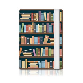 ATJFKIXL Passport Holder for Travel Essentials, RFID Premium Leather Passport Wallet Cover Case for Travel Must Haves Accessories, Passport Holders for Women Men Cute Book Shelf