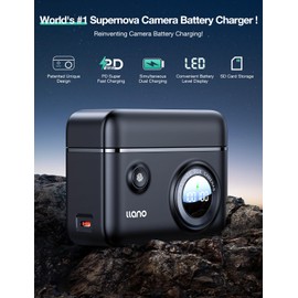 llano 2-Pack EN-EL3e 2400mAh Battery and 18W PD USB-C Fast Charger for Nikon D90 D700 D80 D50 D70 D70s D100 D200 D300 D300S Digital SLR Cameras