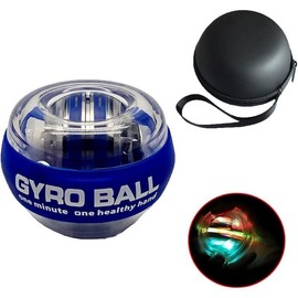 Auto-Start Wrist Power Gyro Ball, Wrist Strengthener and Forearm Exerciser for Stronger Arm Fingers Wrist Bones and Muscle with LED Lights - Colour: Colourful Light-Blue