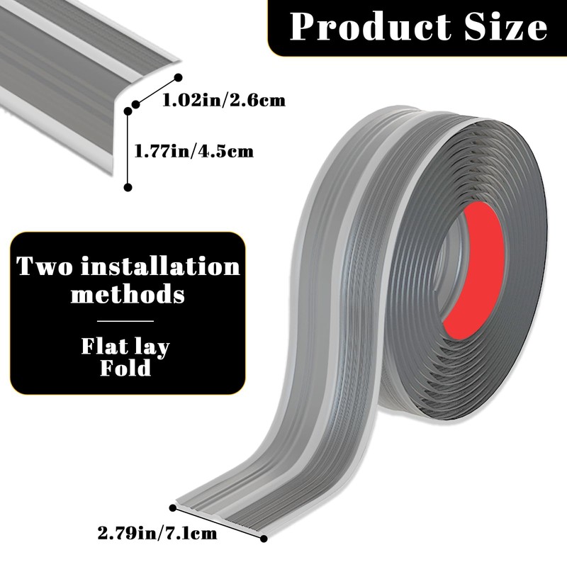 [Glow in The Dark] Stair Edge Trim Protector, Rubber Anti-Slip