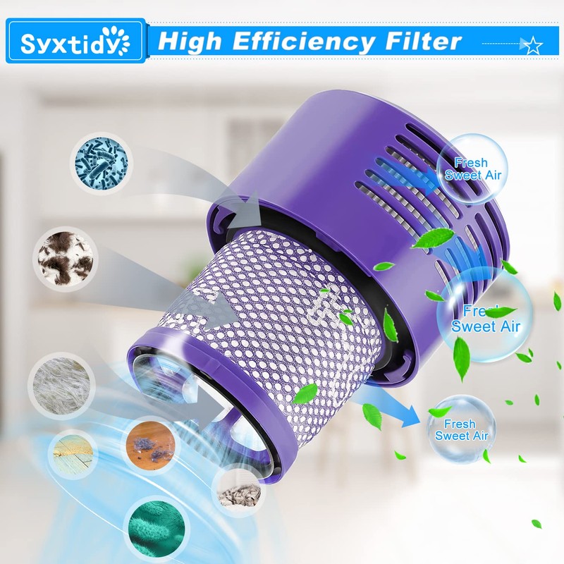 2 Pack Replacement Filters Fit for Dyson V10 Cyclone series,
