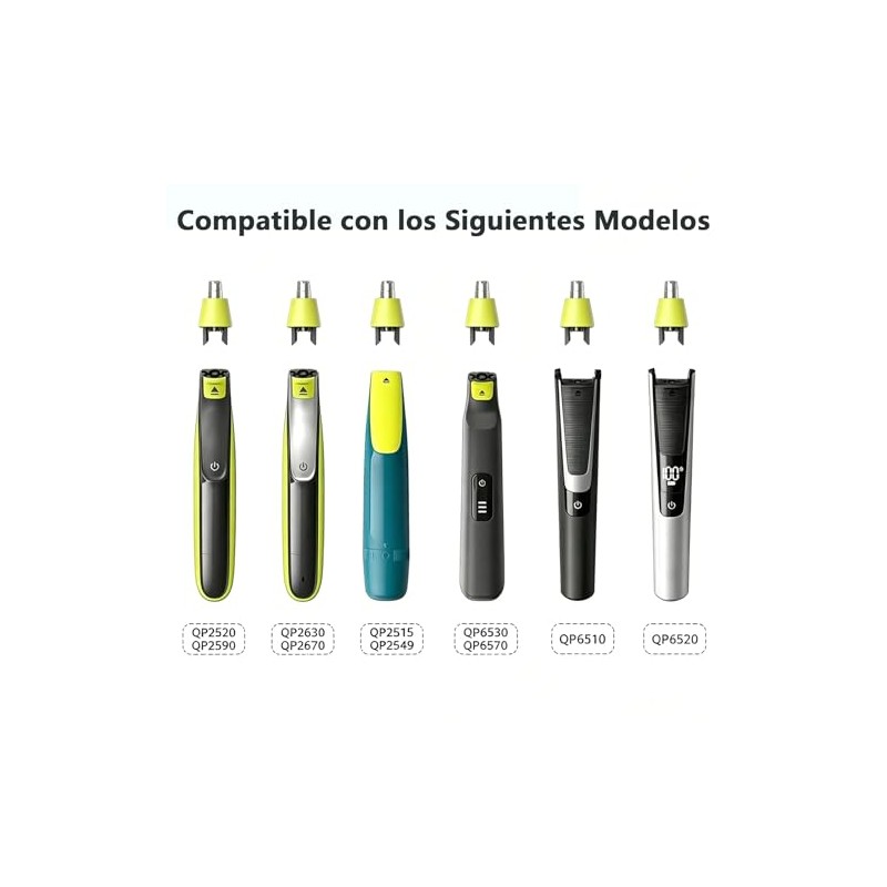 Recortador Pelo Nariz Cabezal Repuesto,Compatible Philips OneBlade Serie QP