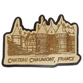 Printtoo Souvenir Wooden Chateau Chaumont France Engraved Fridge Magnet Gift