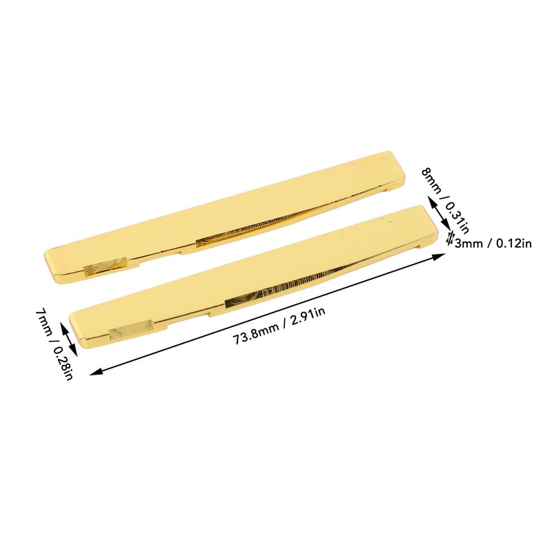 Acoustic Guitar Saddle Bridge Replacement Brass Metal Musical Instrument Accessories