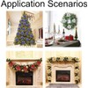 jim`s cabin Artificial Flowers Pack of 12 Glitter Poinsettias for