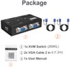 MT-VIKI VGA KVM Switch, 2 Port USB VGA KVM Switch