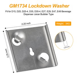 1734 Lockdown Washer, Replacement for Grindmaster Cecilware Crathco Beverage Dispenser Parts, Lock Down Washer for The Bubbler Dispensers, Crathco Machine Parts for Commercial Beverage Dispenser
