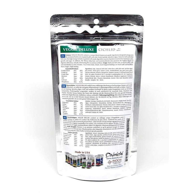 Dainichi CICHLID - Veggie Deluxe Sinking (8.8 oz) Bag -
