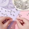 UR URLIFEHALL 200 Pcs Flat Round Letter Beads Silver Metal