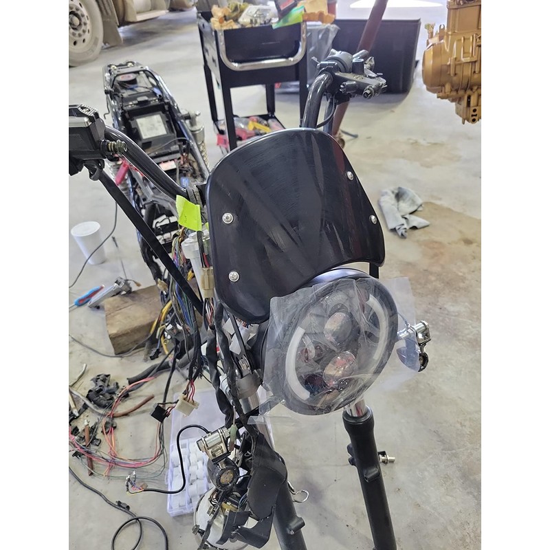 SINLIRU Motorcycle Windshield Front Fly Screen Universal Windscreen
