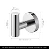 KES Towel Hooks 4 Pack Wall Mounted Coat Robe Hook