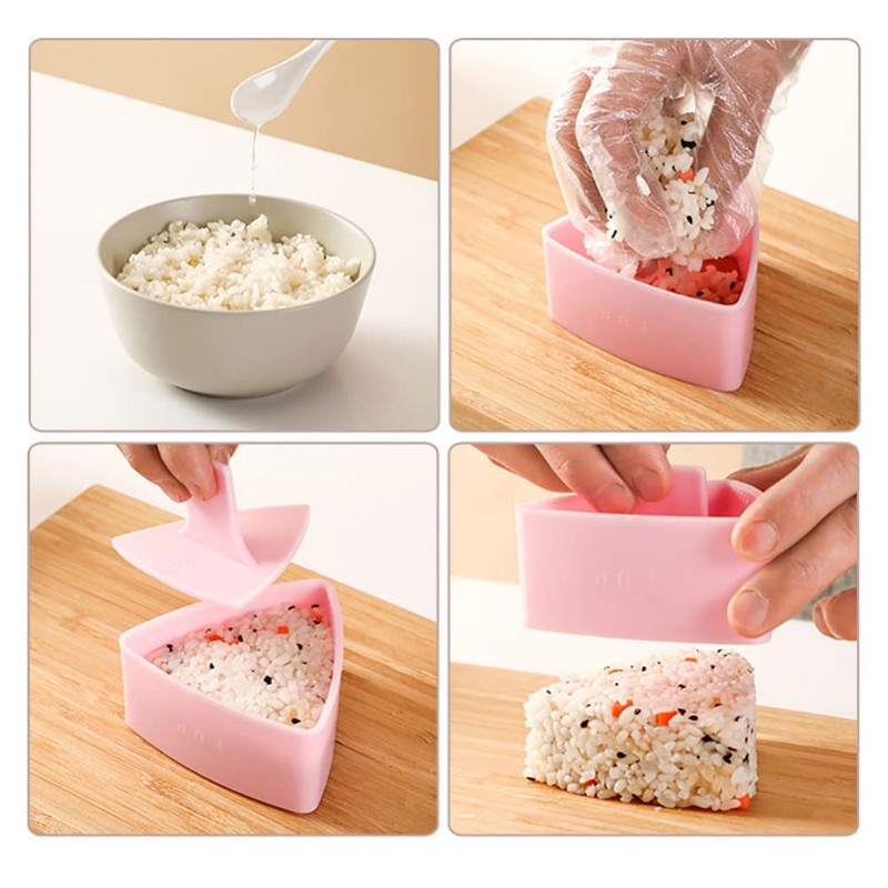 HJUWANG Triangle Sushi Mold Kitchen Sushi Making Mould Sushi Maker