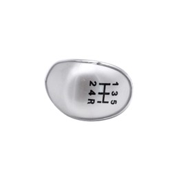 SHLPDFM 5 Speed Gear Knob for Ball Shift Cap Gear Knob Cover for Ford Fiesta Focus (Silver)
