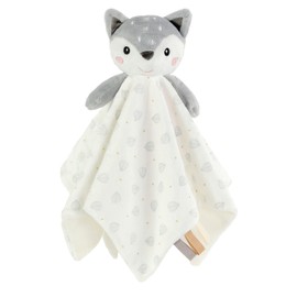 CREVENT Cozy Plush Baby Security Blanket, Loveys for Baby Girls and Boys, Birthday (Deer+Tag)