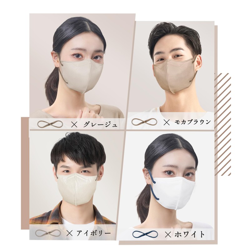 [マスク 3d 大きめ]マスク 大きめ 立体 30枚入 バイカラーマスク 不織布 3d立体構造 brodioマスク