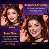 4Pcs Crystal Cat Face Gems Stickers, Halloween Cat Print Gem