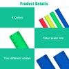 15cm Ruler Pack, Windspeed 20Pcs Colorful Rulers Straight Rulers with