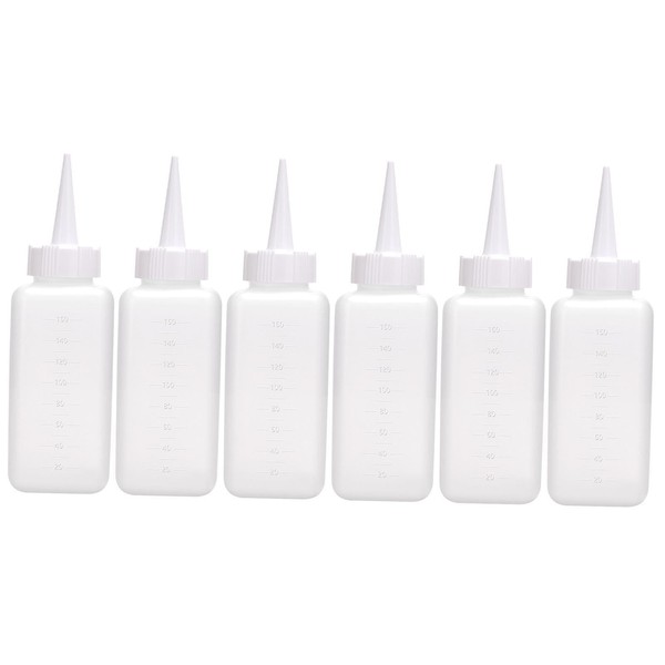 6x Squeeze Applicators Bottles Shampoo Bottles Versatile with Lids 160ml/200ml