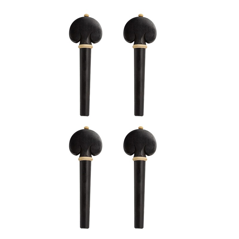 4Pcs Cello Tuning Pegs Smooth Fine Adjustment Ebony Wood Orchestral