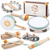 Toddlers Musical Instruments-Baby Montessori Wooden Musical Toys for Toddlers 1-3