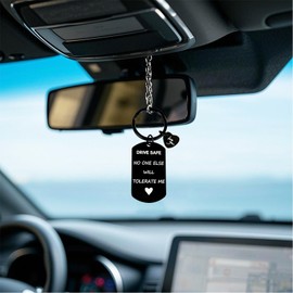AmiCera Drive Safe Keyring, Father's Day Dad Gift, Gifts for Men Him, Keyring Gifts for Dad, Boyfriend Husband Anniversary Birthday Valentine's Day Funny Gifts from Friend Husband Wife