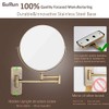 GURUN 8-Inch Double-Sided Wall Mount Makeup Mirror Antique Bronze with
