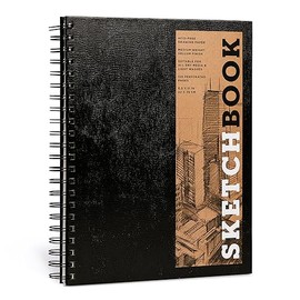 Sketchbook 8.5 x 11" Black Spiral Hardcover Mixed Media Sketchbook for Drawing, Acid-Free Quality Paper (128 pages) - Union Square & Co. Sketchbooks (Volume 3)