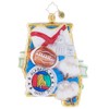 Christopher Radko Hand-Crafted European Glass Christmas Tree Decorative Ornament, Alabama's