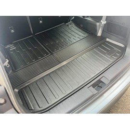 EACCESSORIES EA Cargo Liner - Trunk Mat for Toyota Highlander 2020-2024 – Weather-Resistant Trunk Mats for Cars with Raised Lip – Non-Slip Car Trunk Mat Tray Pad Boot – Laser Pre-Cut Design