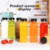 MANSHU 10 OZ Plastic Juice Bottles, Reusable Bulk Beverage Containers,