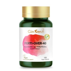 GinSen Ferti Support 150 Capsules, Women Fertility Supplement, Vegan Approved, Herbal Extract & Vitamins Made in UK
