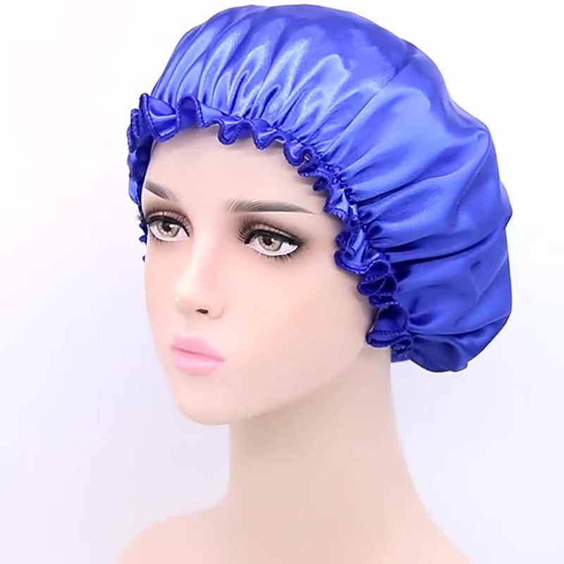 3 Pack Shower Cannight Cap Silk Cap Bath Cap Silk
