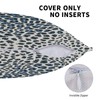 Leopard Print Navy Blue Throw Pillow Covers 18x18 Cheetah Pattern