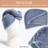 Microfibre Hair Towel x2 Bath Towel Hair Wrap Large (UK