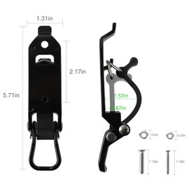 KINGHON Pack of 4 Shovel Holder for Roof Racks, Roof Rack Accessories, Shovel Holder with Mounting Screw and Nuts, Rubber Locking Bearing, Wall Mounting Brackets for Trucks, Off-Road