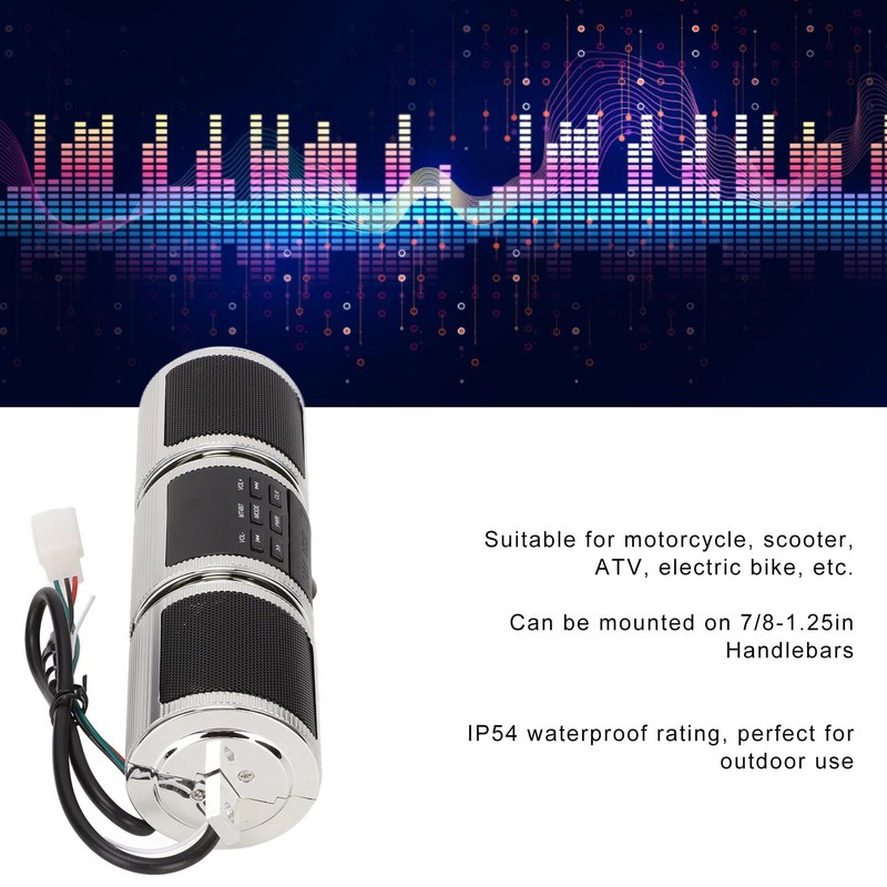 Motorcycle Audio Systems, Motorcycle Bluetooth Speaker System, Wireless IP54 Waterproof