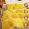 MEGO Luxury Shaggy Faux Fur Duvet Cover Set, Soft 3