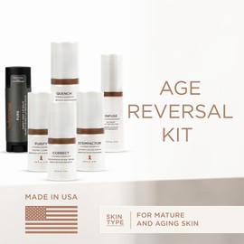Osmosis Age Reversal Skincare Deluxe Kit, 6 Piece Introductory Anti-Aging Skin Care Regimen, Healthy, Youthful Glow, Travel Size