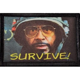 Survive! Tropic Thunder Morale Patch Morale Patch Tactical Military. 2x3" Hook and Loop Made in The USA Perfect for Your Rucksack, Pack Bag, Molle Gear, Operator hat or Cap!