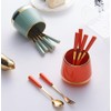 Orange Coffee Spoons Set with Holder