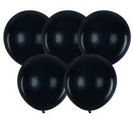 18 inch Black Balloons,18 in Black Latex Balloons,Pack of 15