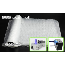 LDS Industry Air Cushion Wrap Roll - 984ft (14.6"x9.8") - Air Bubble Film - Clear - Bubble Wrap