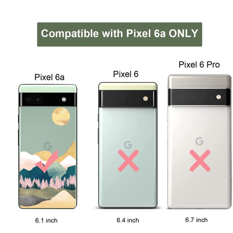 Unov Case Compatible with Pixel 6a Case Clear Transparent Slim