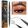 Microblading Eyebrow Pencil, Waterproof Eyebrow Pen, 2-in-1 Dual-Ended Eyebrow Pencil