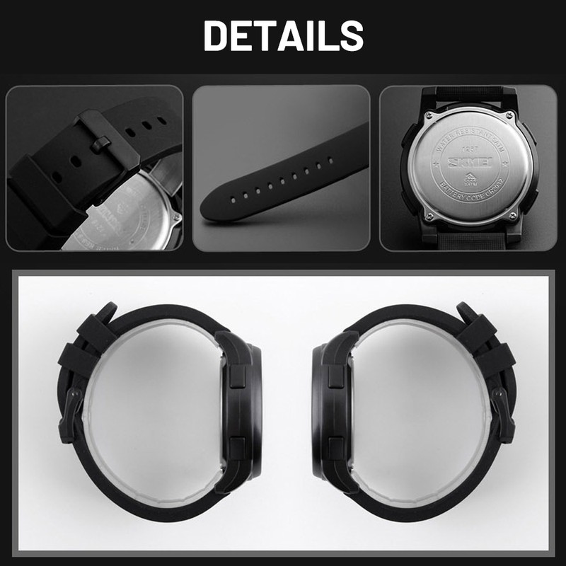 Men Digital Watch Stopwatch Alarm Countdown Casual Sports Watch
