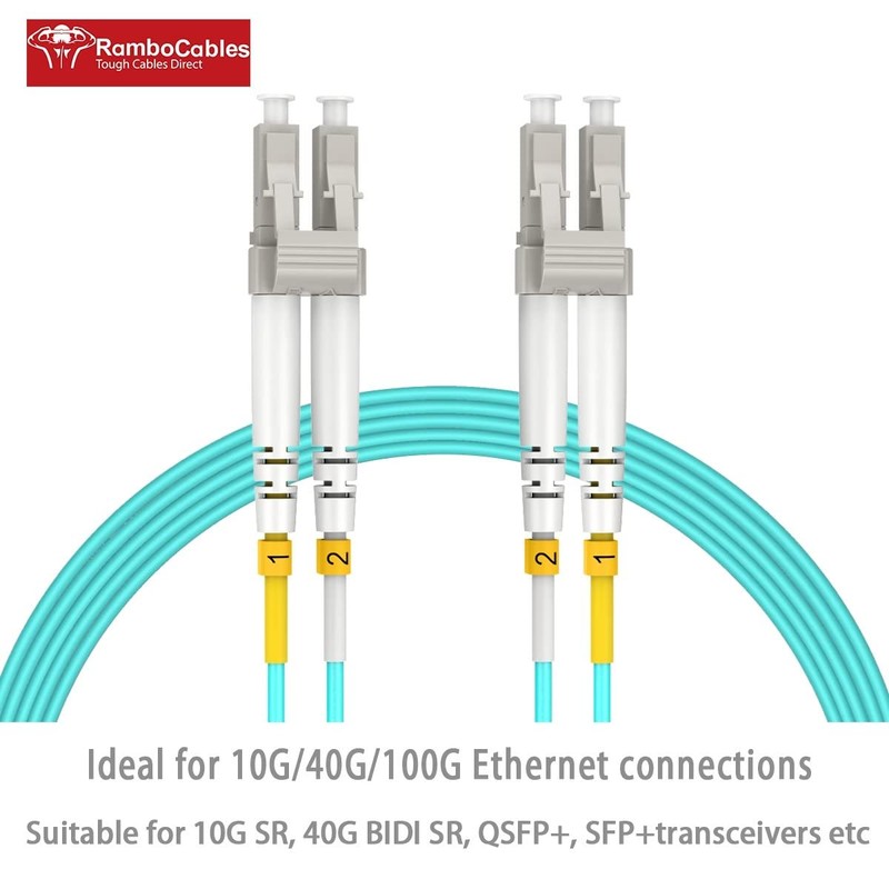 3ft(1m) OM4 LC LC Fiber Patch Cables MMF Multimode, Options
