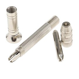 GUHOFIND 2PCS Vice Holder Tool Round Head Pin Vise for Removing Pins, Screwdriver Bits, Taps, Reamers, Scribers, Wire, Small Files